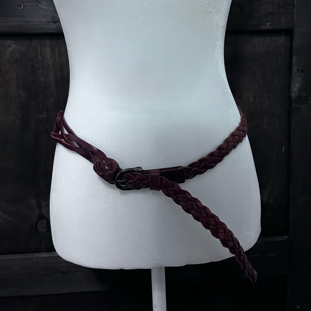American Eagle Outfitters Braided Belt - Dark Burgundy